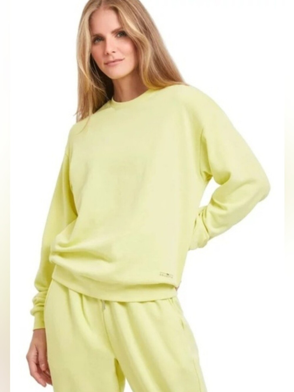 NWT PSK Collective Oversized Crewneck Sweatshirt Canary Yellow